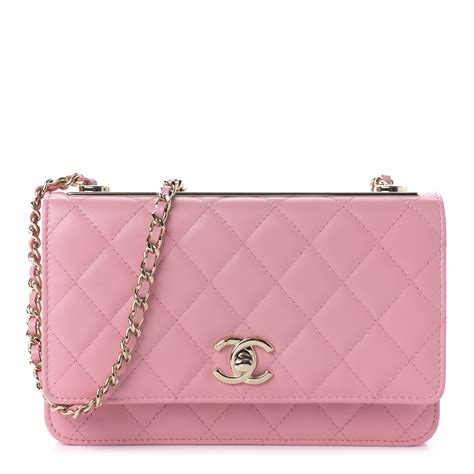 chanel wallet pink lining|chanel quilted wallet on chain.